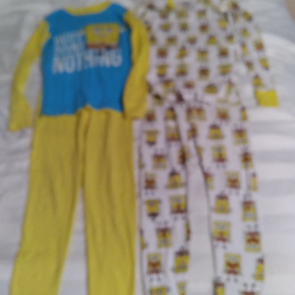Kid's Long Sleeve, Long Pants Spongebob Snug-Fit Pajama's